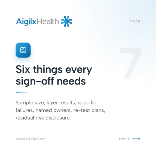 Slide six sign-off requirements